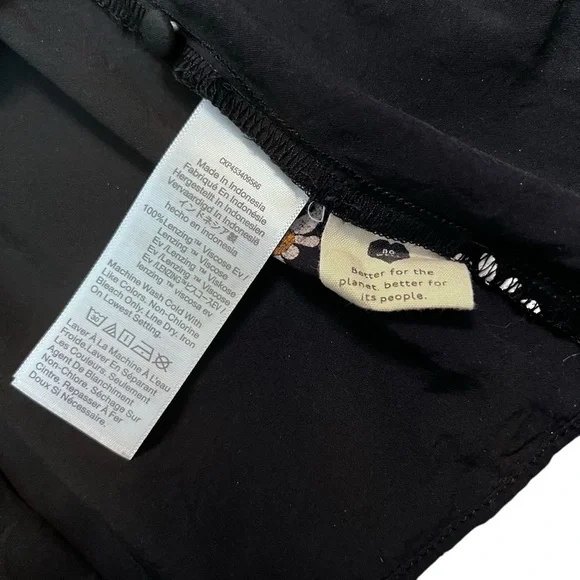 Madewell Daisy Floral Tiered Maxi Dress Black Ruffle Raw Edge Size 4 - Picture 8 of 9